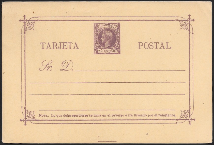 Philippines 1898 Postal Card 